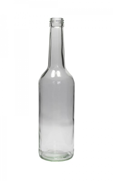 Geradhalsflasche 500ml Mündung PP28  Lieferung ohne Verschluss, bei Bedarf bitte separat bestellen!